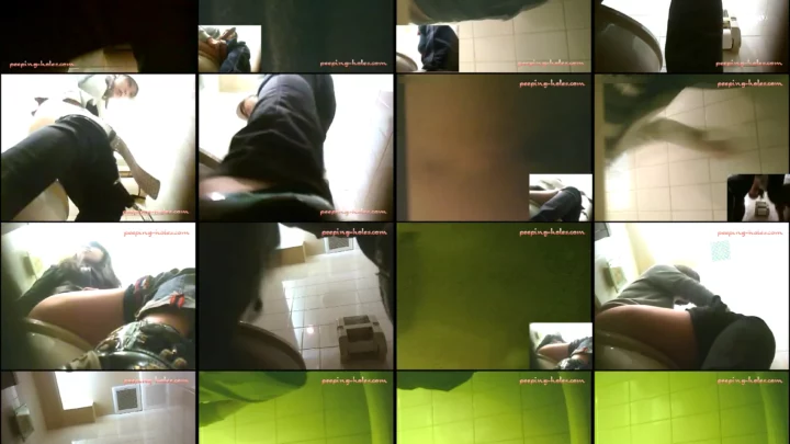 大阪ゲーセン近くの和式トイレで女子中学生を盗撮 覗き穴から見えるスク水姿と用を足す瞬間 のスクリーンショット 5