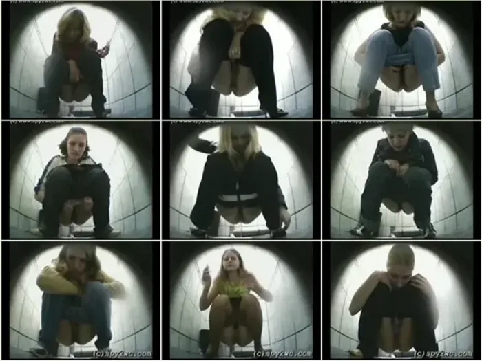 動画を再生:ロシア大学トイレ盗撮 女子学生が個室で放尿する隠しカメラ映像