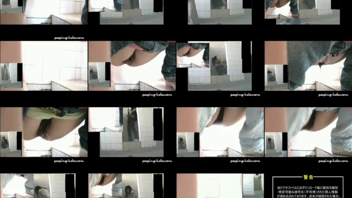 中国女子大生4 トイレ盗撮ハプニング！覗き穴から見えた衝撃の瞬間 のスクリーンショット 5