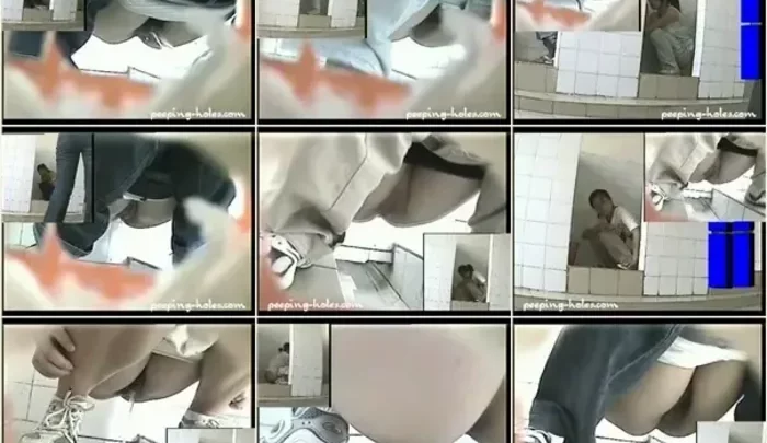 中国女子大生9 トイレ盗撮で覗かれる無防備な女子大生たちのプライベート