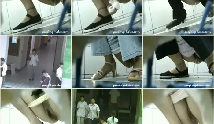 中国のトイレ盗撮6 – 覗き穴から覗く無修正映像、隠しカメラで捉えたトイレでの素の姿