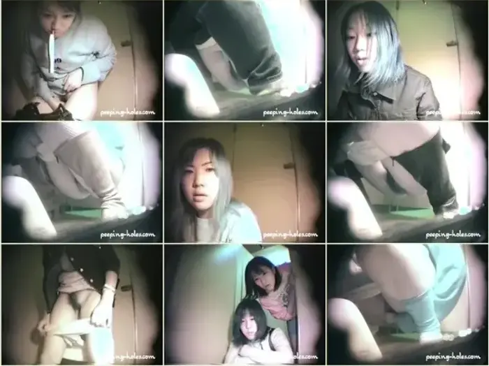 動画を再生:女子トイレ盗撮 スクール水着の女子校生がおしっこする隠しカメラ映像