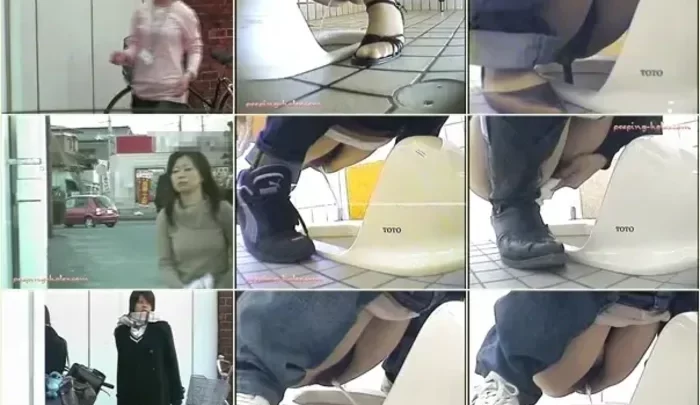 和式トイレ盗撮6 隠しカメラで捉えたトイレでの無防備な姿