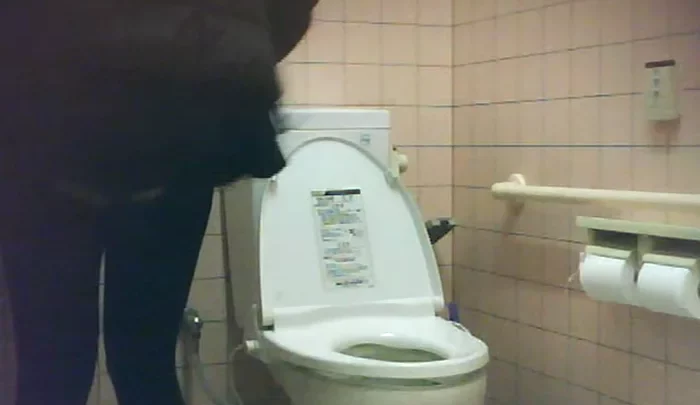 コンビニトイレ盗撮10 覗き穴から見える美しいアジアン美女のおしっこシーン のスクリーンショット 2