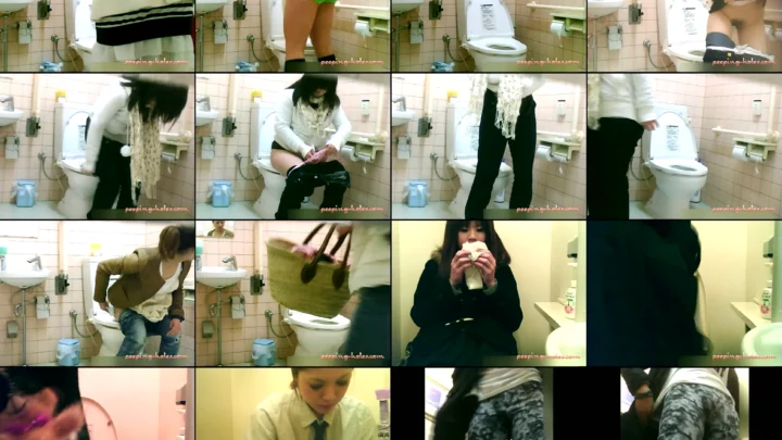コンビニトイレ盗撮2 美しいアジア人女性がトイレでおしっこ、覗き穴からの盗撮映像 のスクリーンショット 5
