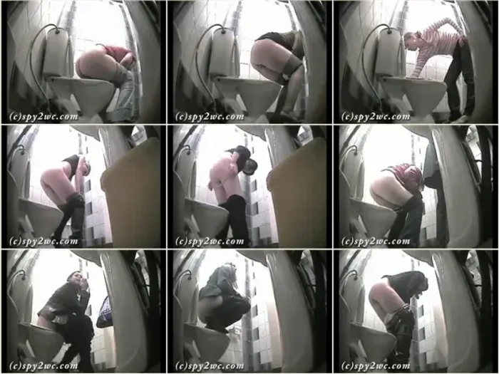 動画を再生:ロシア大学トイレ盗撮 女子学生が個室で放尿する隠し撮り映像