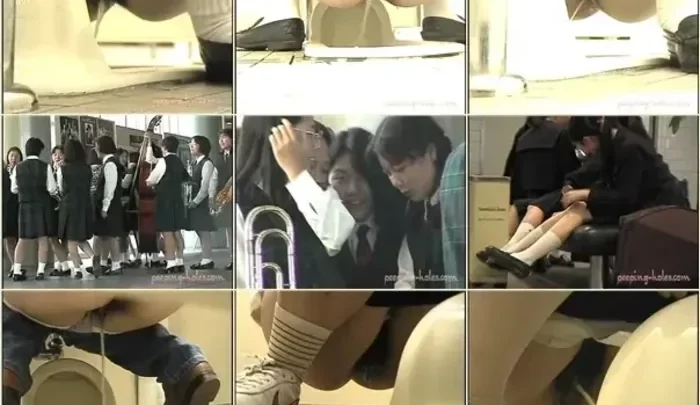 文化祭の学校トイレに仕掛けた隠しカメラで女子中学生を盗撮