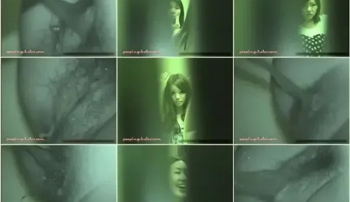 居酒屋トイレ盗撮23 – 覗き穴からの密着盗撮映像