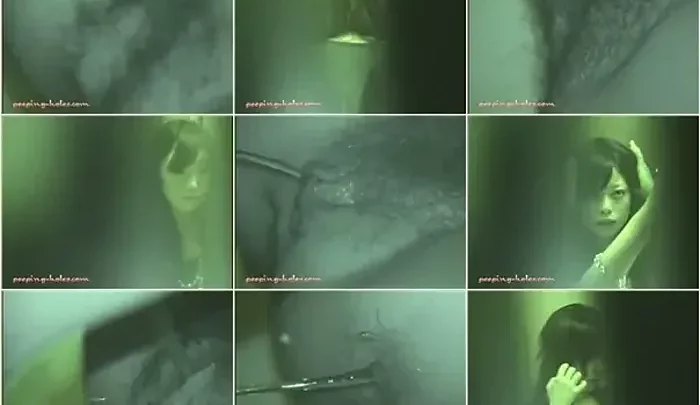 居酒屋トイレ13 – 覗き穴から盗撮した夜間映像 少女の用足し隠しカム